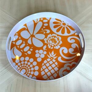 Jessica Shapiro Decorative 14” Floral Tray with Handles